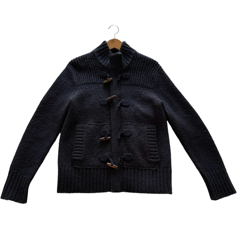 Banana Republic Sweater Men’s S Navy Toggle Wool Sweater